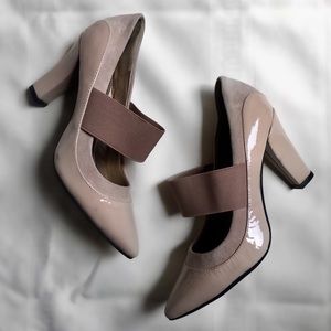 Me Too Pink Patent Leather Block Heel Pumps – Size 6